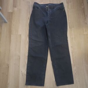 Talbots Women's High Waist Relaxed Jeans Size 12 Faded Black